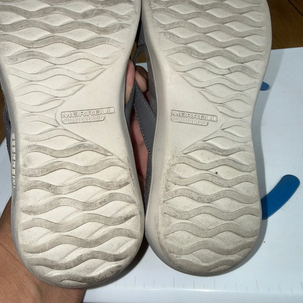Merrell Terran Post II Charcoal Grey Memory Foam Sandals Womens 5 J000498